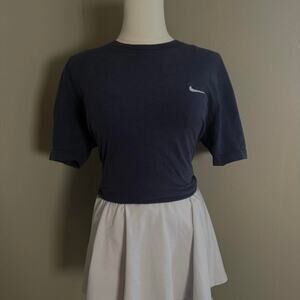 White & Navy Vintage Nike T-Shirt